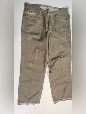 Enyce Olive Green Y2K Baggy Jeans Men’s 36 Straight Leg Streetwear